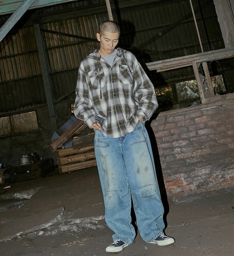 【WE ARE】韓國brownbreath連帽格子襯衫上衣BKFMSH002