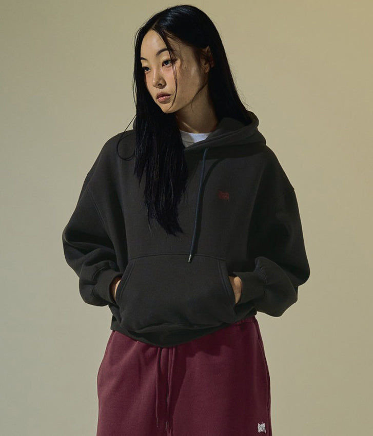 女款【WE ARE】韓國BROWNBREATH 短版刷毛帽T BKWWHDC01