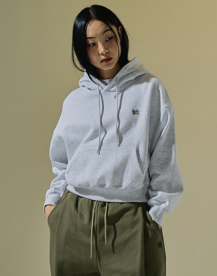 女款【WE ARE】韓國BROWNBREATH 短版刷毛帽T BKWWHDC01