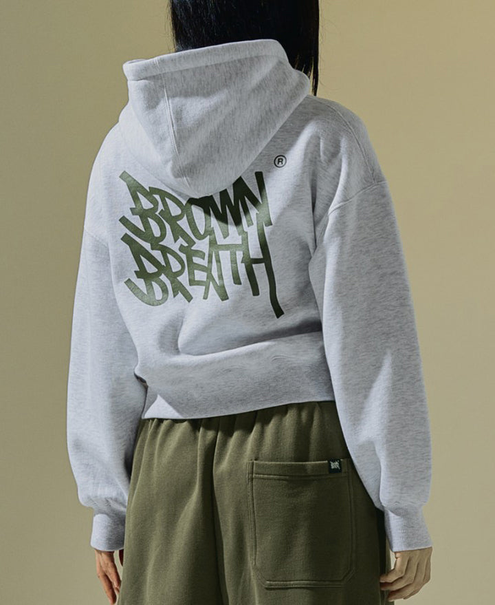 女款【WE ARE】韓國BROWNBREATH 短版刷毛帽T BKWWHDC01