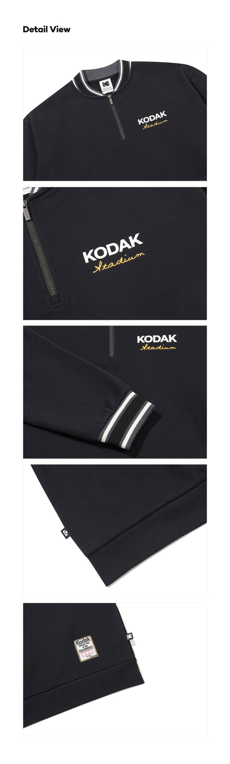 【WE ARE】韓國KODAK柯達半拉鏈領大學T衛衣K6123LFSC1