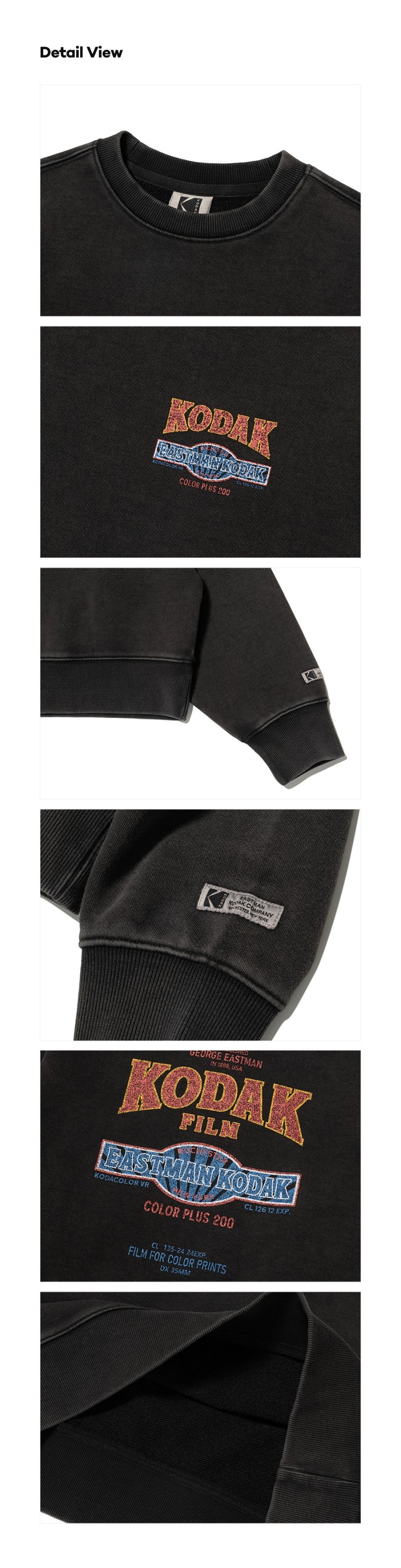 女款【WE ARE】韓國KODAK柯達 短版布標刷舊大學T K6122LFSO1