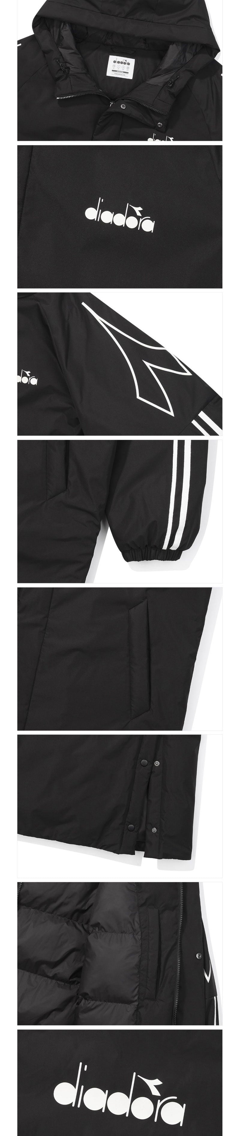 【WE ARE】韓國Diadora連帽長款羽絨服D5423LPJ93