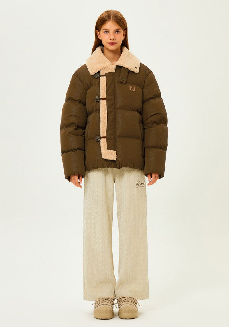 【WE ARE】韓國KODAK柯達皮革羽絨服外套K5423LDJ91