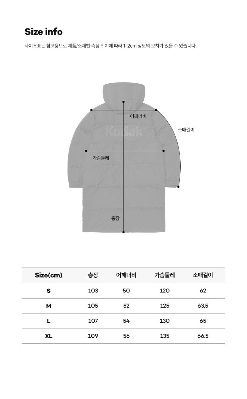 【WE ARE】韓國 柯達KODAK連帽長款羽絨服K4423EDJ98