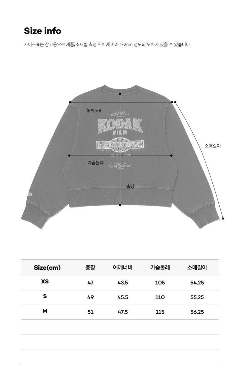 女款【WE ARE】韓國KODAK柯達 短版布標刷舊大學T K6122LFSO1