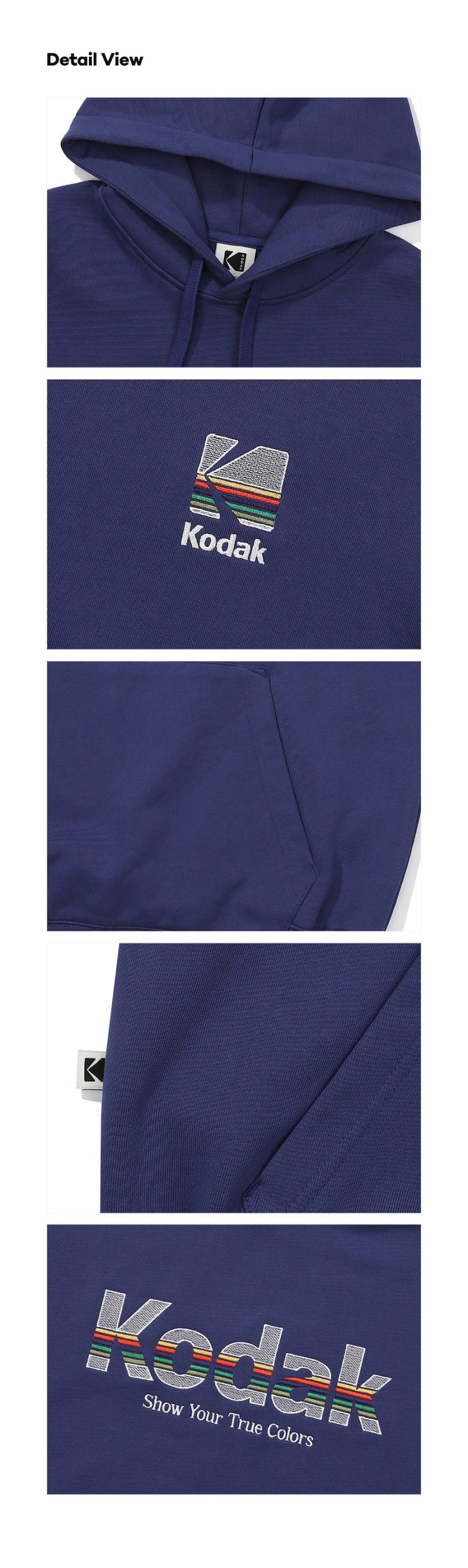 【現貨】中性款【WE ARE】韓國KODAK柯達刺繡彩虹logo口袋帽ＴK5323LHDH1