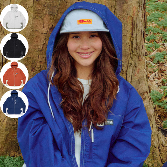 【WE ARE】Korea KODAK casual hooded patchwork jacket K5123LJKA1