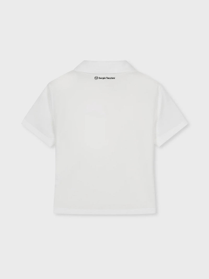 女款【WE ARE】韓國SERGIO TACCHINI 短版無釦翻領polo衫  TWPQ11164