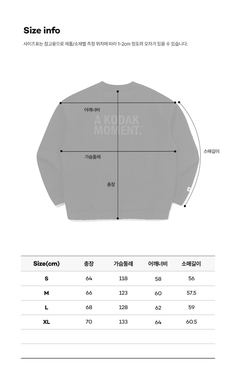 【WE ARE】韓國KODAK柯達圓領大學T衛衣K6123LFSM1