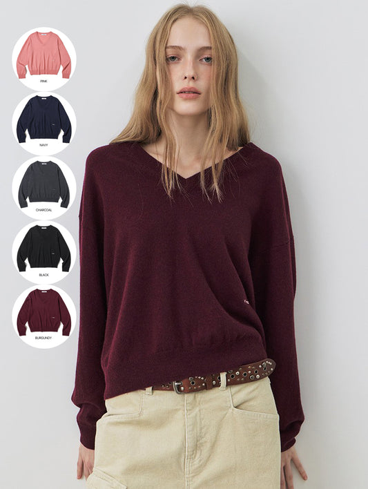 【WE ARE】韓國CITYBREEZE 90%羊毛V領針織 CTH3KT13