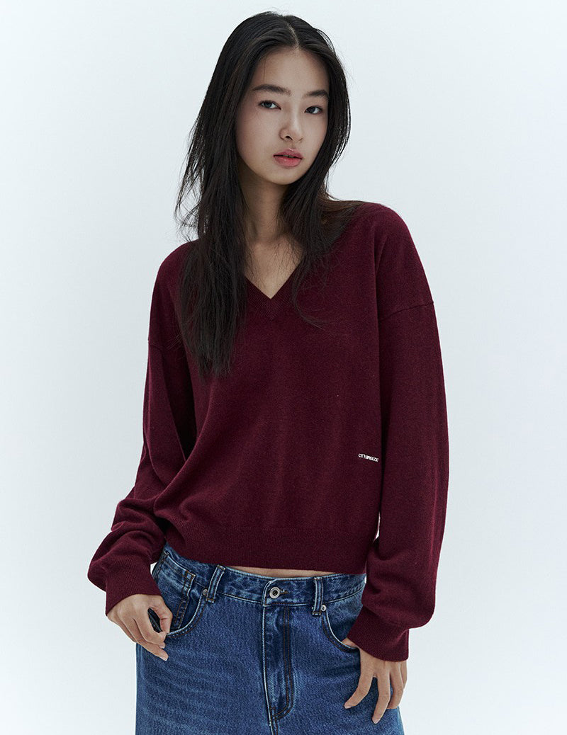 【WE ARE】韓國CITYBREEZE 90%羊毛V領針織 CTH3KT13