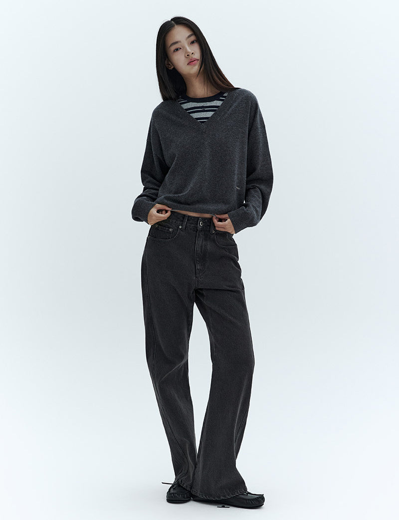 【WE ARE】韓國CITYBREEZE 90%羊毛V領針織 CTH3KT13