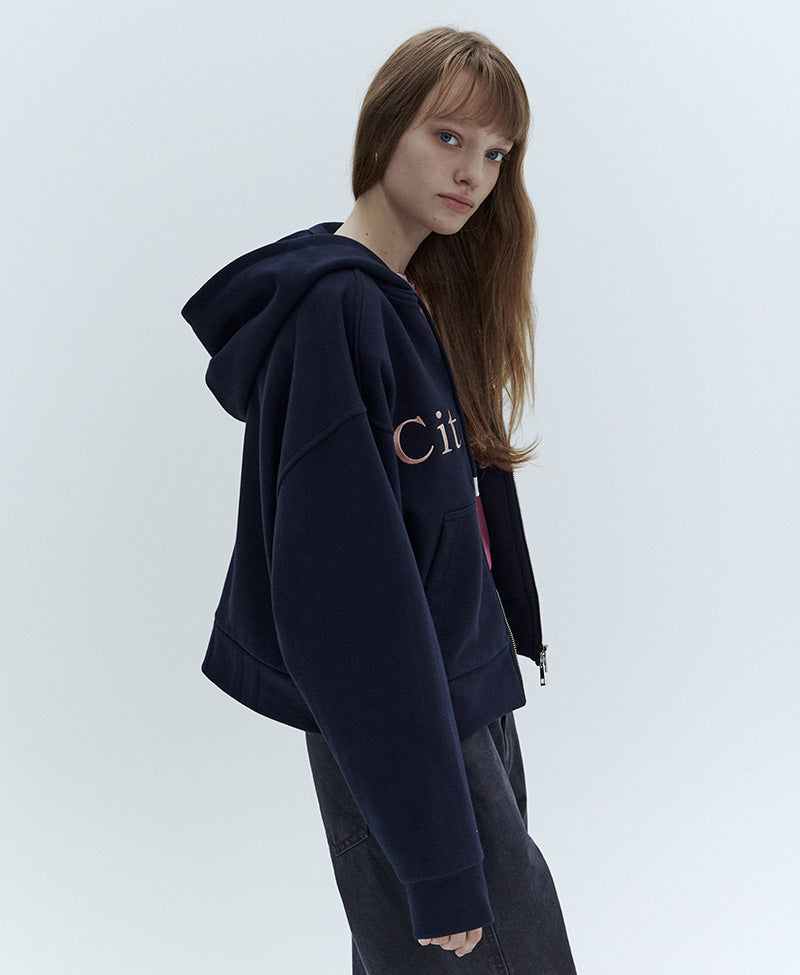 (需排單約等三周)【WE ARE】韓國CITYBREEZE 中性款刺繡logo雙拉鏈連帽外套CTH3ZP83/CTH3ZP03