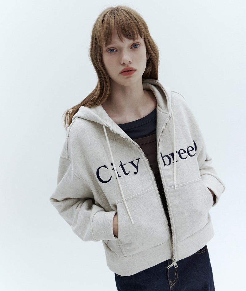 (需排單約等三周)【WE ARE】韓國CITYBREEZE 中性款刺繡logo雙拉鏈連帽外套CTH3ZP83/CTH3ZP03