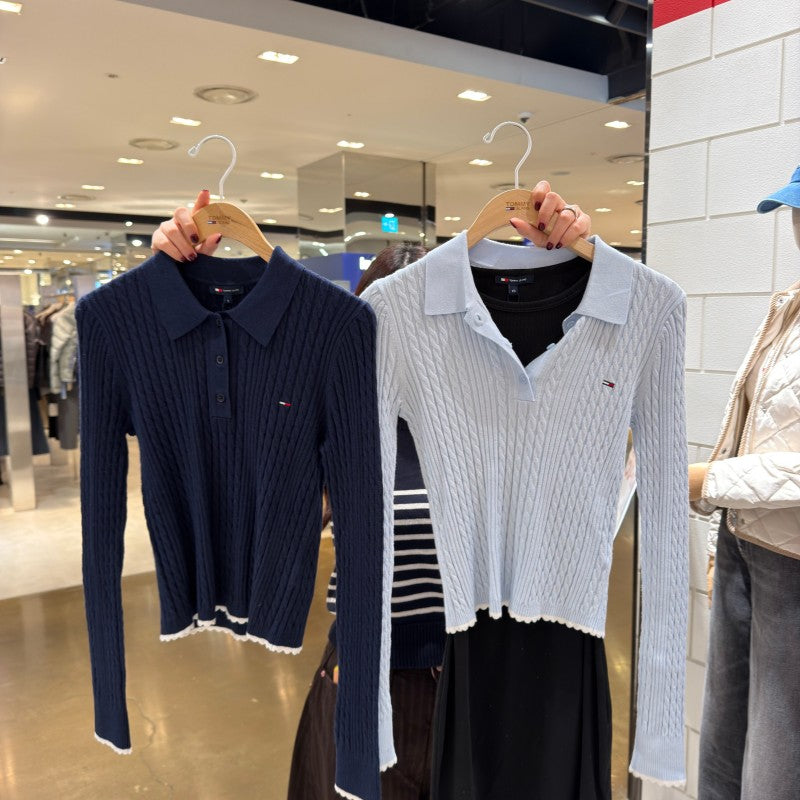 【WE ARE】韓國TOMMY JEANS休閒針織上衣T32G7KTO16TWT1