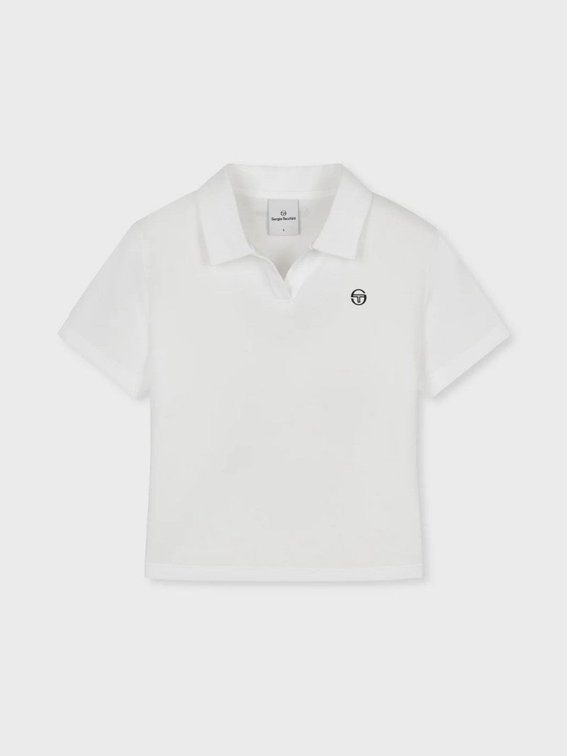 女款【WE ARE】韓國SERGIO TACCHINI 短版無釦翻領polo衫  TWPQ11164