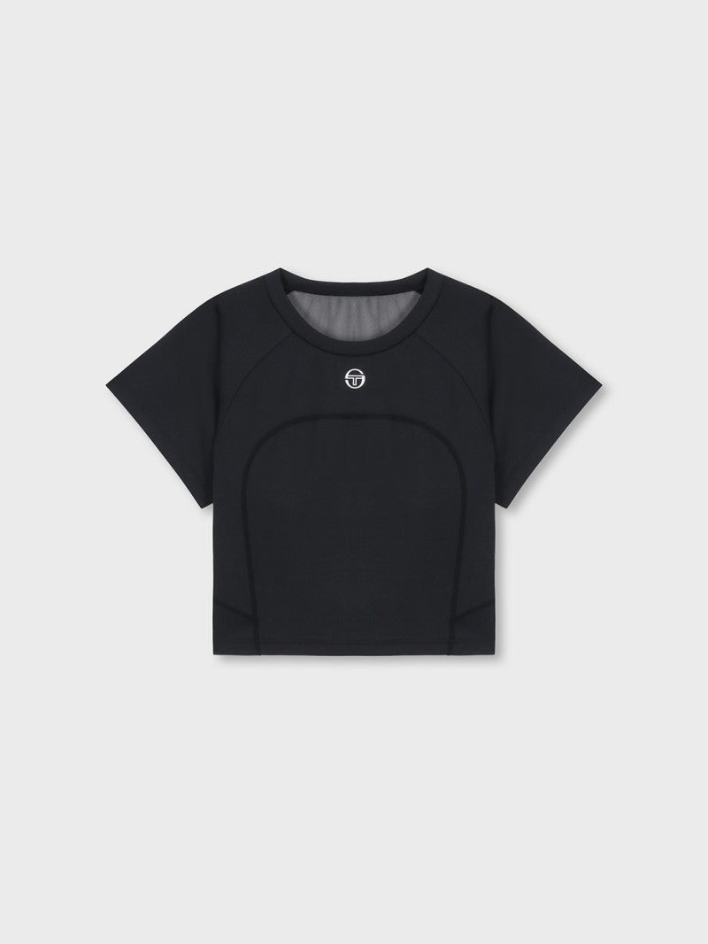 【WE ARE】韓國SERGIO TACCHINI 女款自帶胸墊馬甲線短T TWRS15453