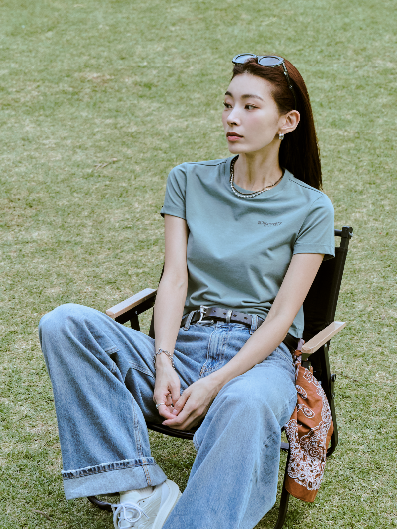 女款【WE ARE】韓國Discovery SORONA涼感抗UV 仙人掌短袖T恤 DWRS99053