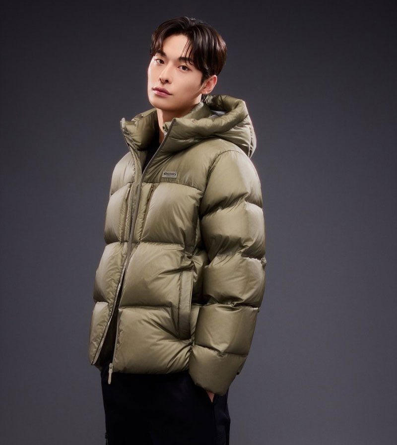 男款【WE ARE】韓國Discovery連帽鵝絨羽絨服DMDJ7G056