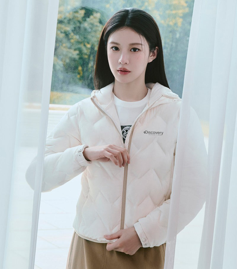 女款【WE ARE】韓國Discovery連帽鵝絨羽絨服DWDJ84056