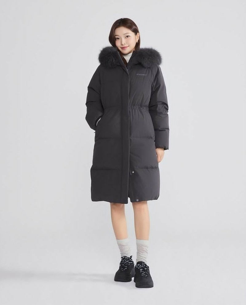 女款【WE ARE】韓國Discovery長款連帽羽絨服外套DWDJ9A056