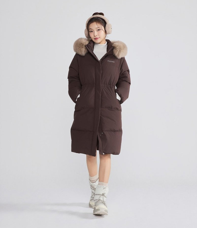 女款【WE ARE】韓國Discovery長款連帽羽絨服外套DWDJ9A056