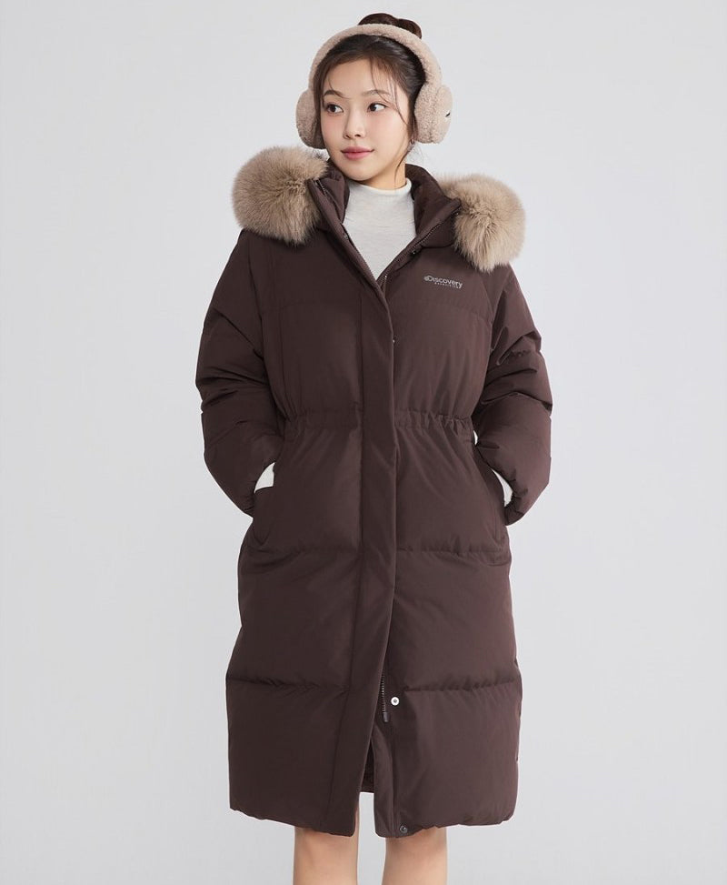女款【WE ARE】韓國Discovery長款連帽羽絨服外套DWDJ9A056