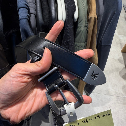 百貨版CK【WE ARE】韓國Calvin Klein休閒logo皮帶 4F7092G