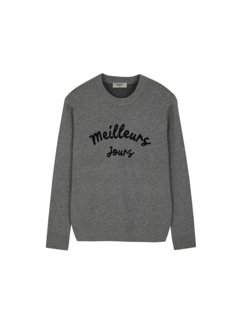 女款【WE ARE】韓國M計畫圓領萌寵字母毛衣EPF4ER2400