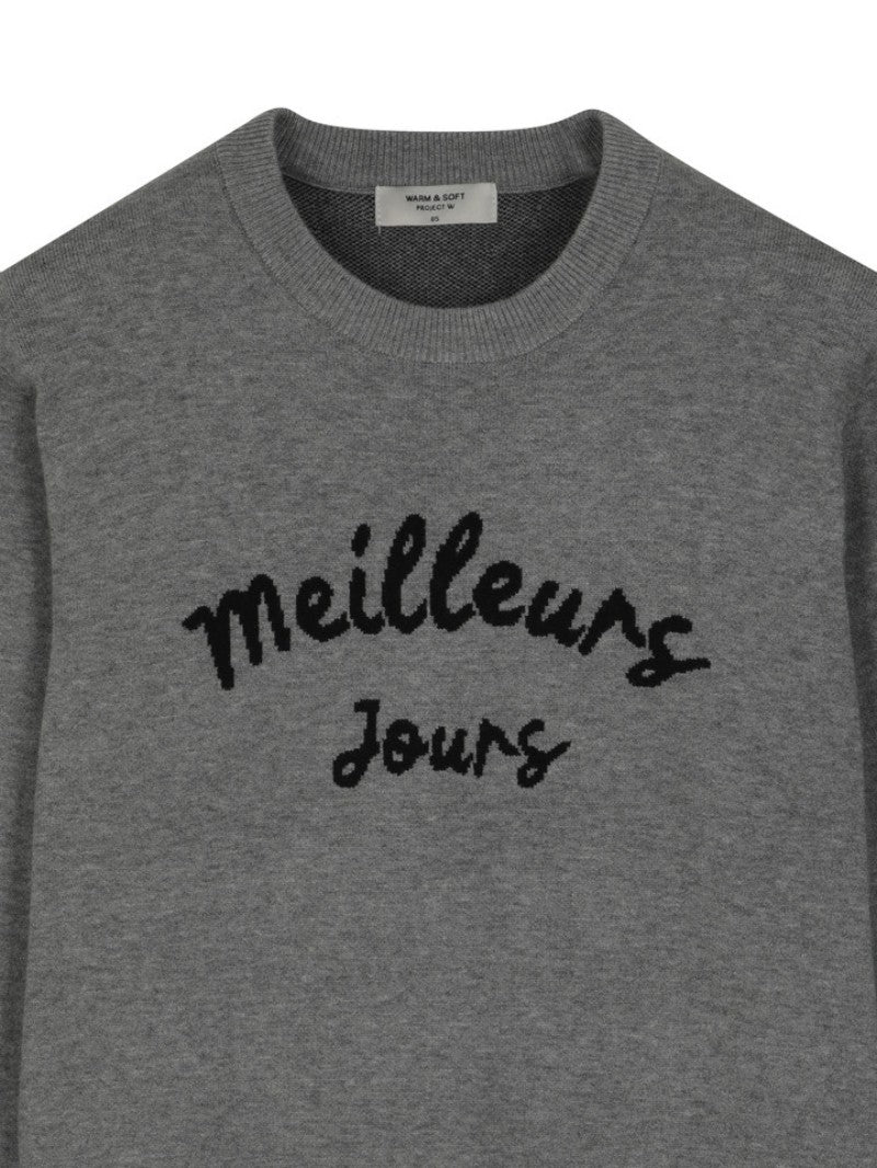 女款【WE ARE】韓國M計畫圓領萌寵字母毛衣EPF4ER2400