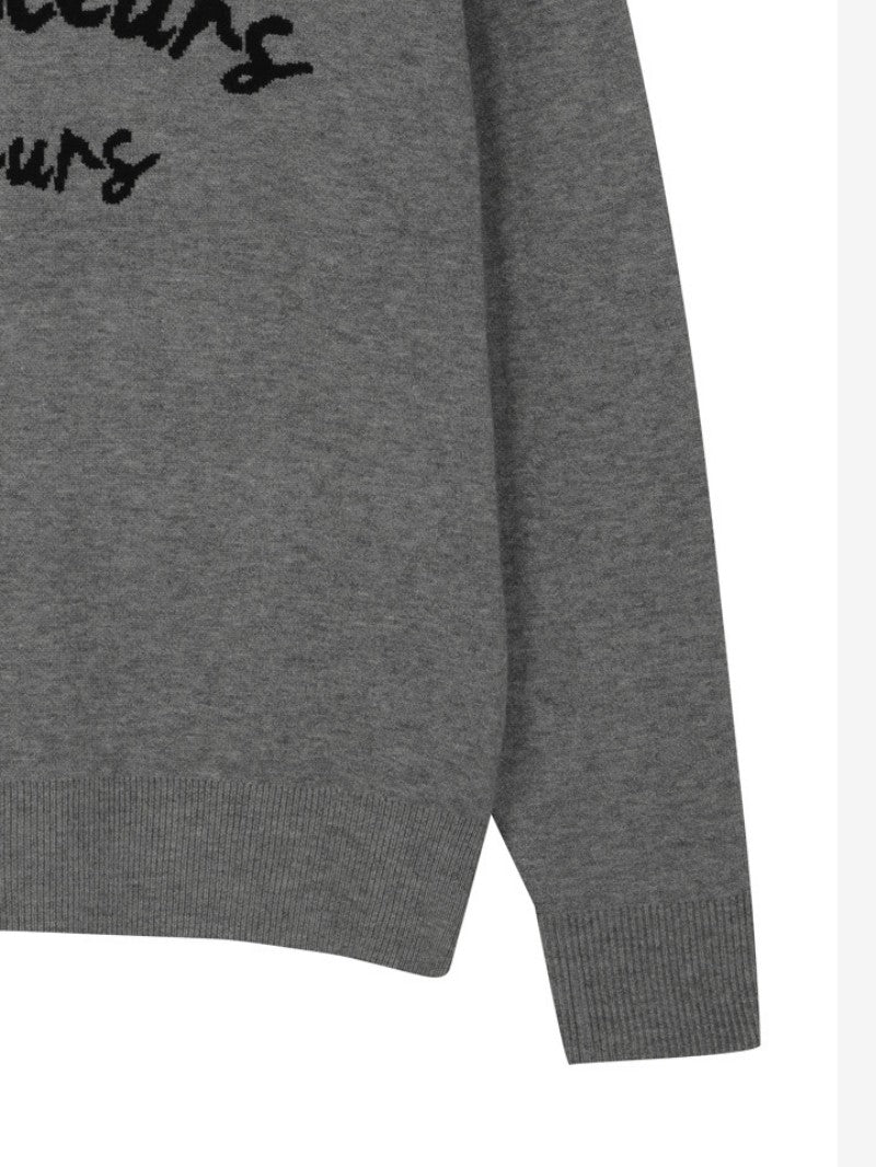 女款【WE ARE】韓國M計畫圓領萌寵字母毛衣EPF4ER2400