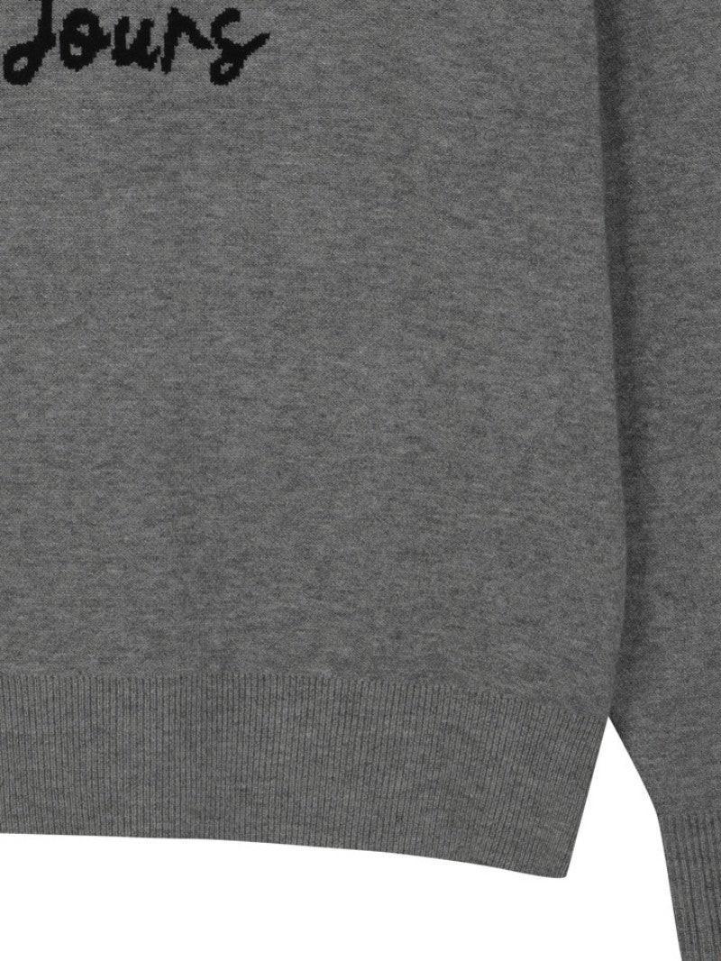 女款【WE ARE】韓國M計畫圓領萌寵字母毛衣EPF4ER2400