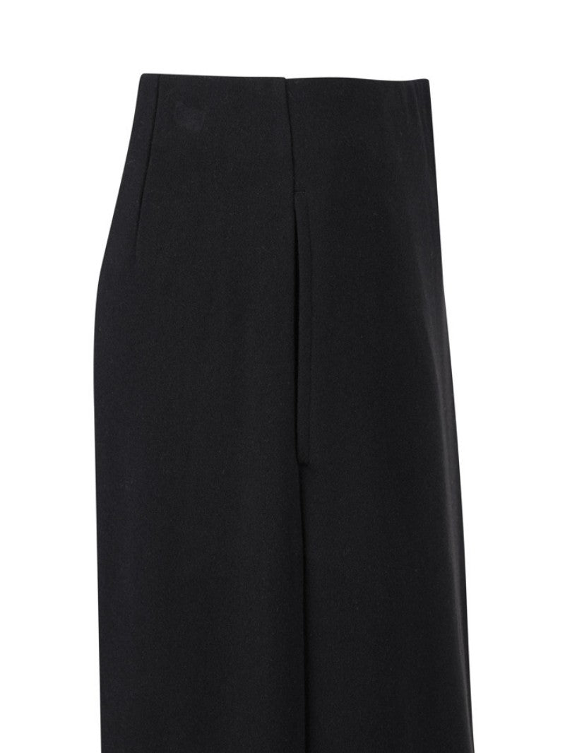 【WE ARE】韓國M計畫A字後分開叉9分裙帶兜半身裙EPF4RR2100