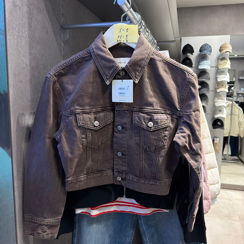 百貨版CK【WE ARE】韓國Calvin Klein 短版牛仔外套47J701G
