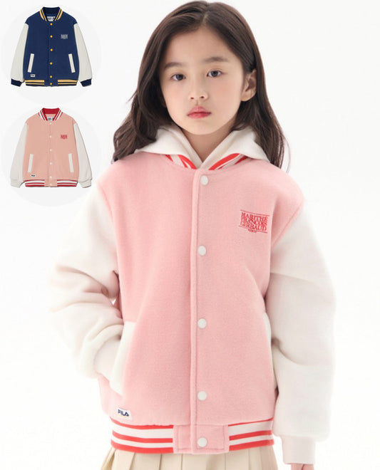 【WE ARE】韓國FILA KIDS休閒MFG聯名拼色棒球外套FK2JKG4M01X