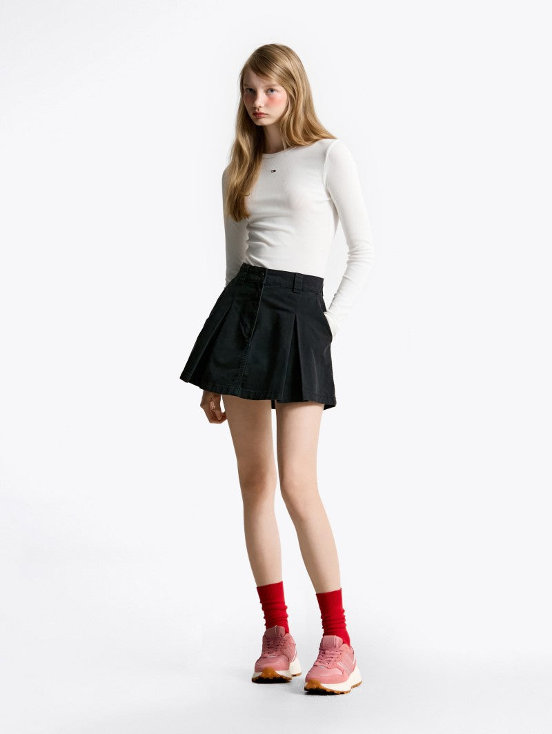 女款【WE ARE】韓國TOMMY JEANS基礎款小標長袖上衣 T32F6TTO03TWT1