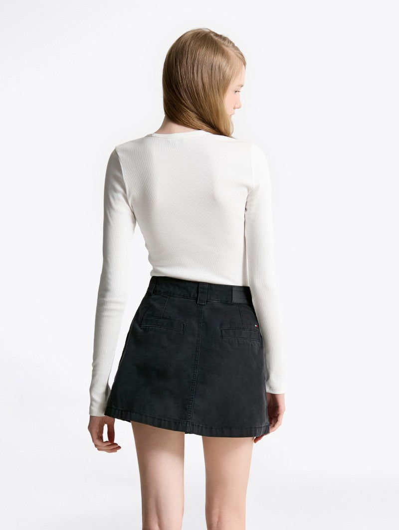 女款【WE ARE】韓國TOMMY JEANS基礎款小標長袖上衣 T32F6TTO03TWT1