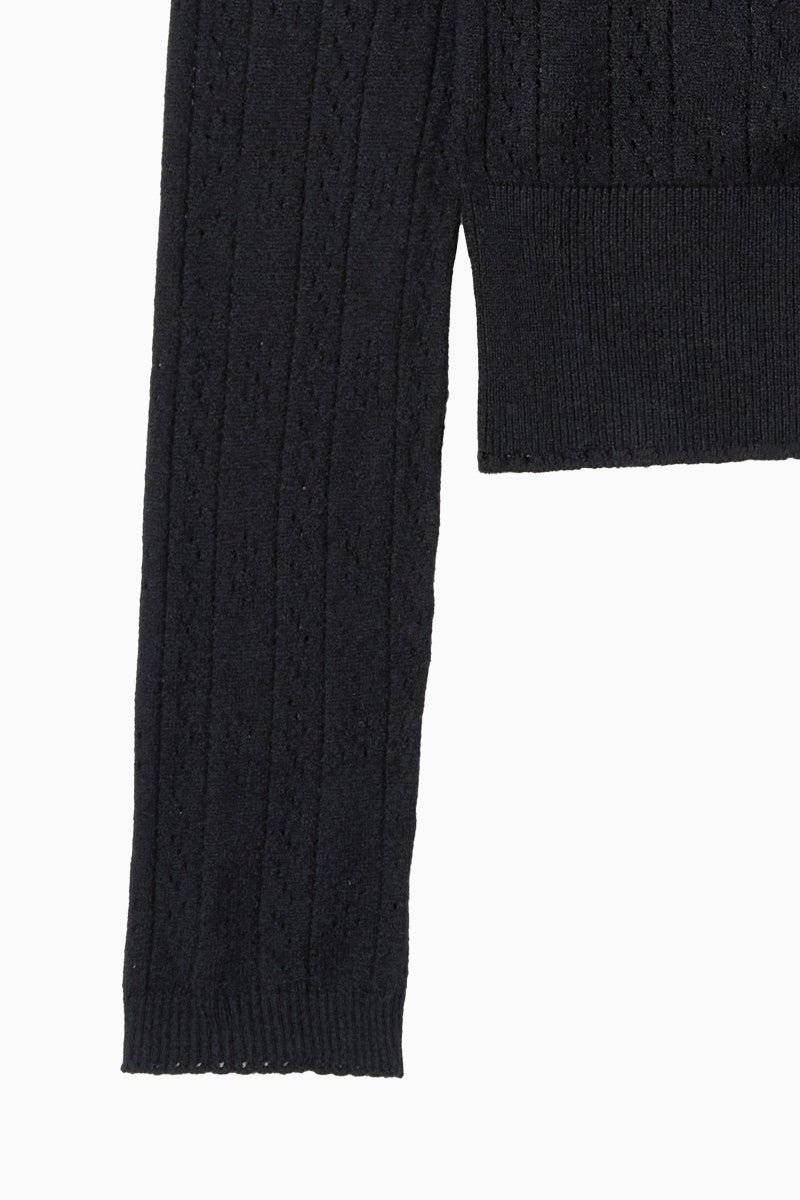 女款【WE ARE】韓國TOMMY JEANS 小標貝殼扣薄針織衫 T32F6KCD12TWT1