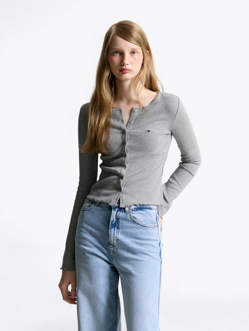 女款【WE ARE】韓國TOMMY JEANS 木耳邊針織衫  T32F6TTO01TWT2