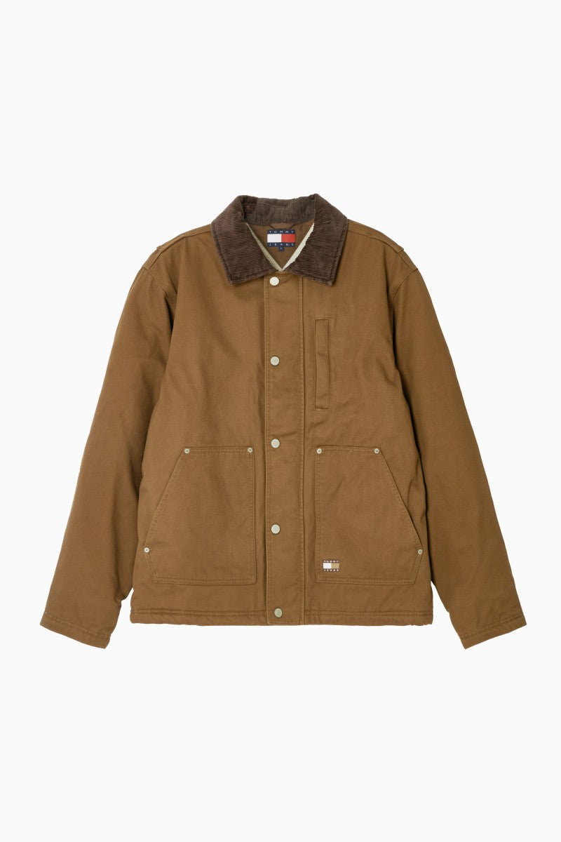 男款【WE ARE】韓國TOMMY JEANS 拼色羊羔毛外套T32F7WJC42TMT1