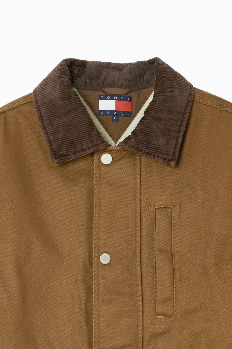 男款【WE ARE】韓國TOMMY JEANS 拼色羊羔毛外套T32F7WJC42TMT1