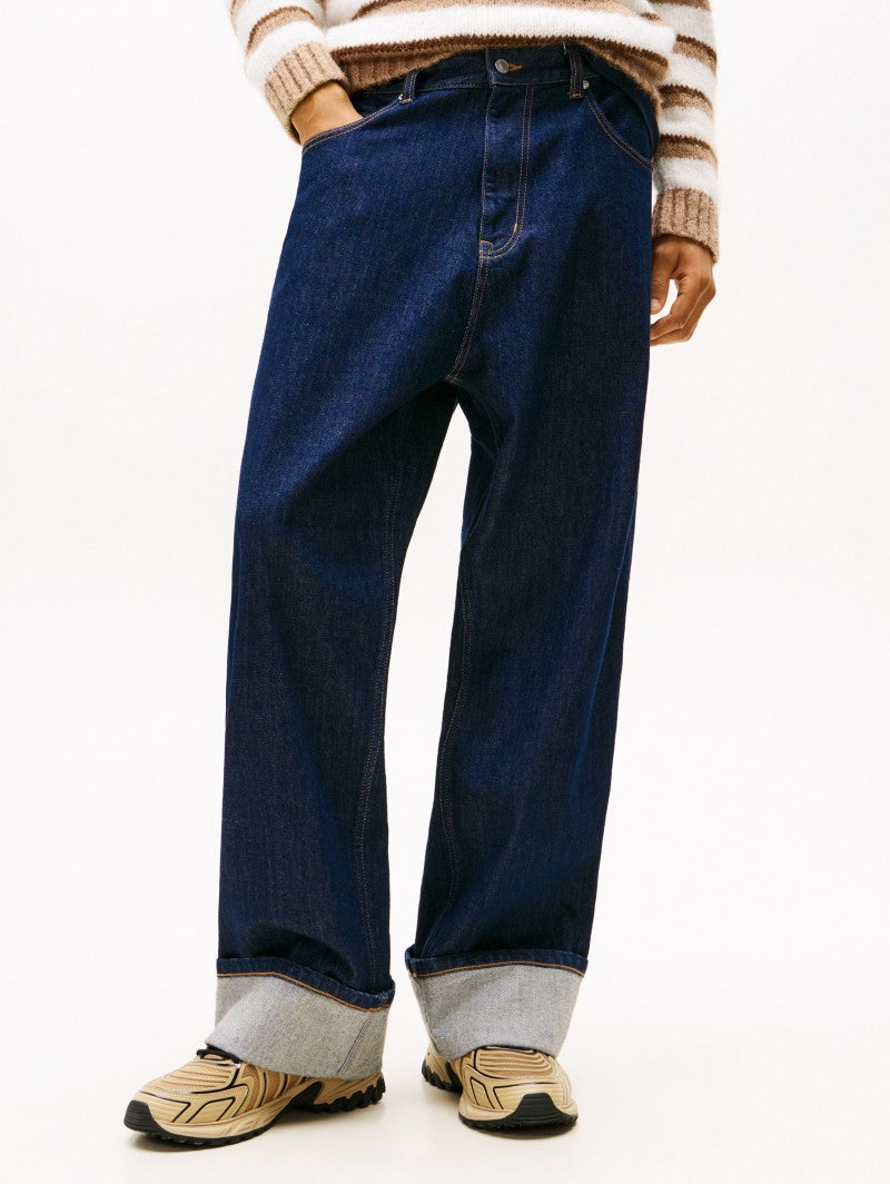 男款【WE ARE】韓國TOMMY JEANS 反折牛仔褲 T32F7NEW44TMT1