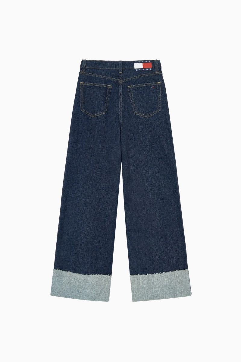 女款【WE ARE】韓國TOMMY JEANS 直筒反折牛仔褲 T32F7NEW45TWT1