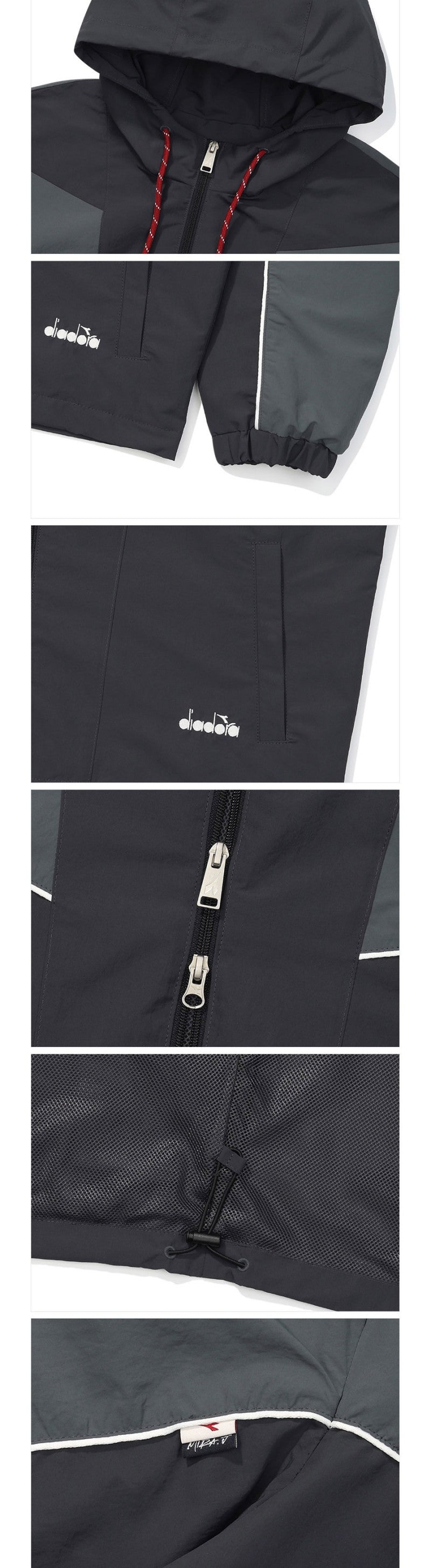 【WE ARE】韓國Diadora休閒連帽拉鏈外套D5322LWT31