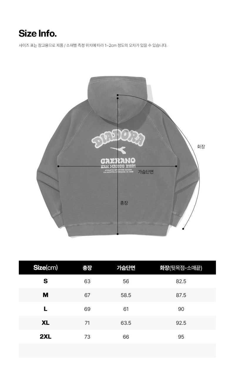 【WE ARE】韓國Diadora休閒連帽大學T衛衣D6123LHD23