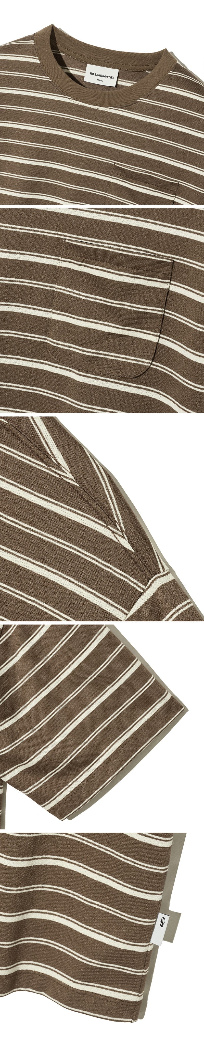 【WE ARE】韓國FILLUMINATE休閒條紋短袖T恤FBEUUST216