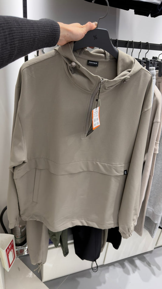 大茜選品【WE ARE】韓國Xexymix 男款半拉鏈風衣帽Ｔ XMK4TL1101