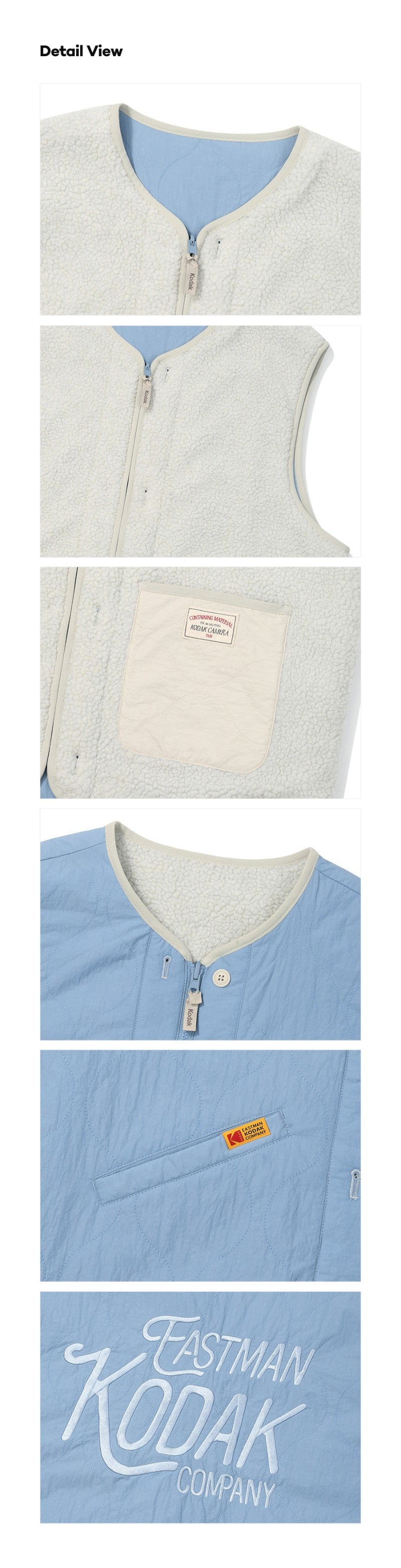 【WE ARE】韓國KODAK柯達馬夾羊羔毛雙面背心馬甲K5323LFV93