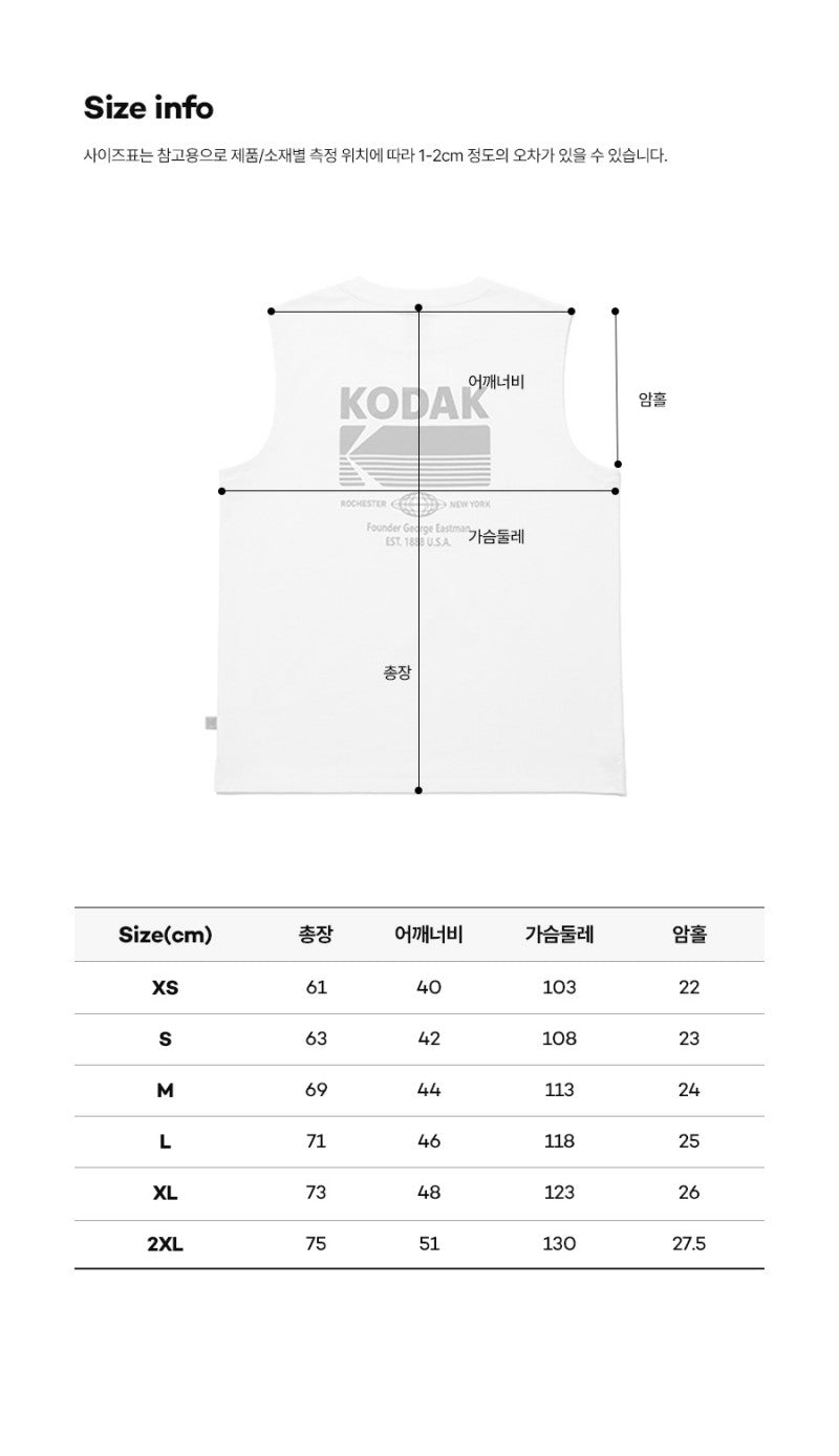 【WE ARE】韓國KODAK柯達休閒無袖背心T恤K6223LSL51